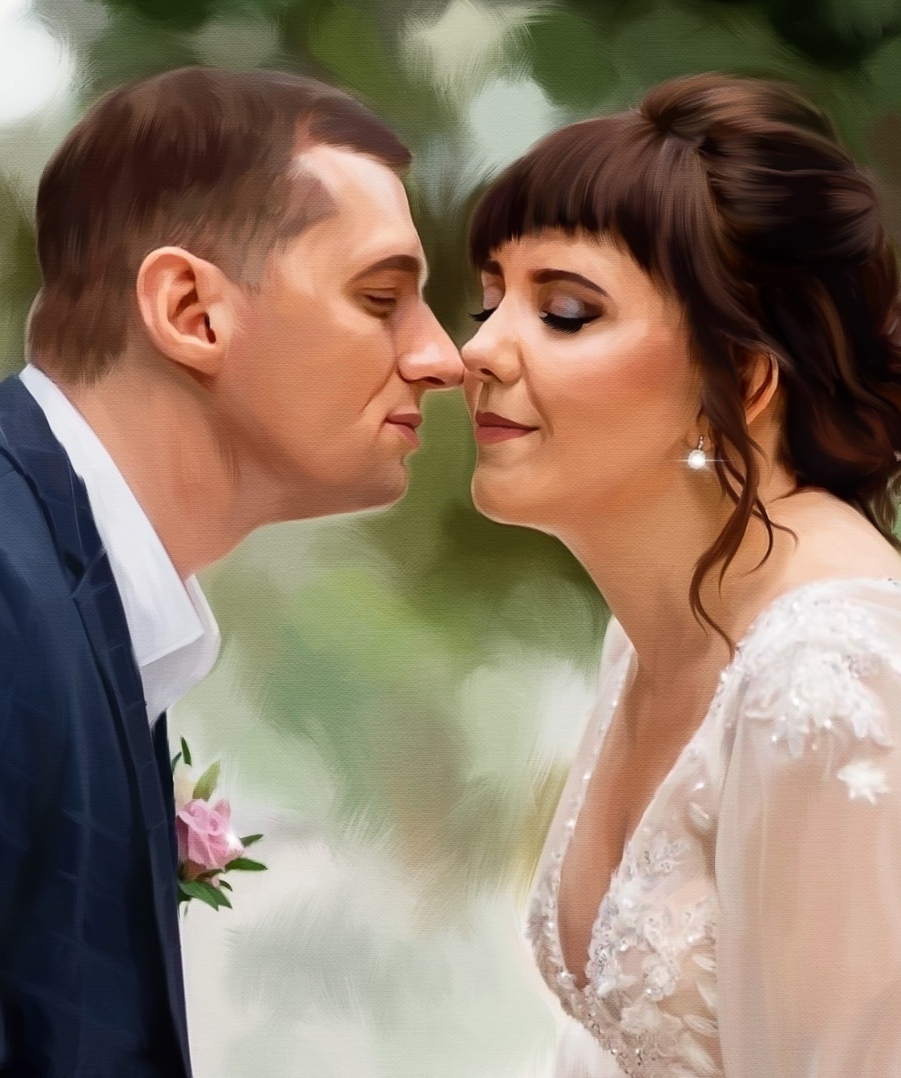 фото на холсте портрет на холсте под масло